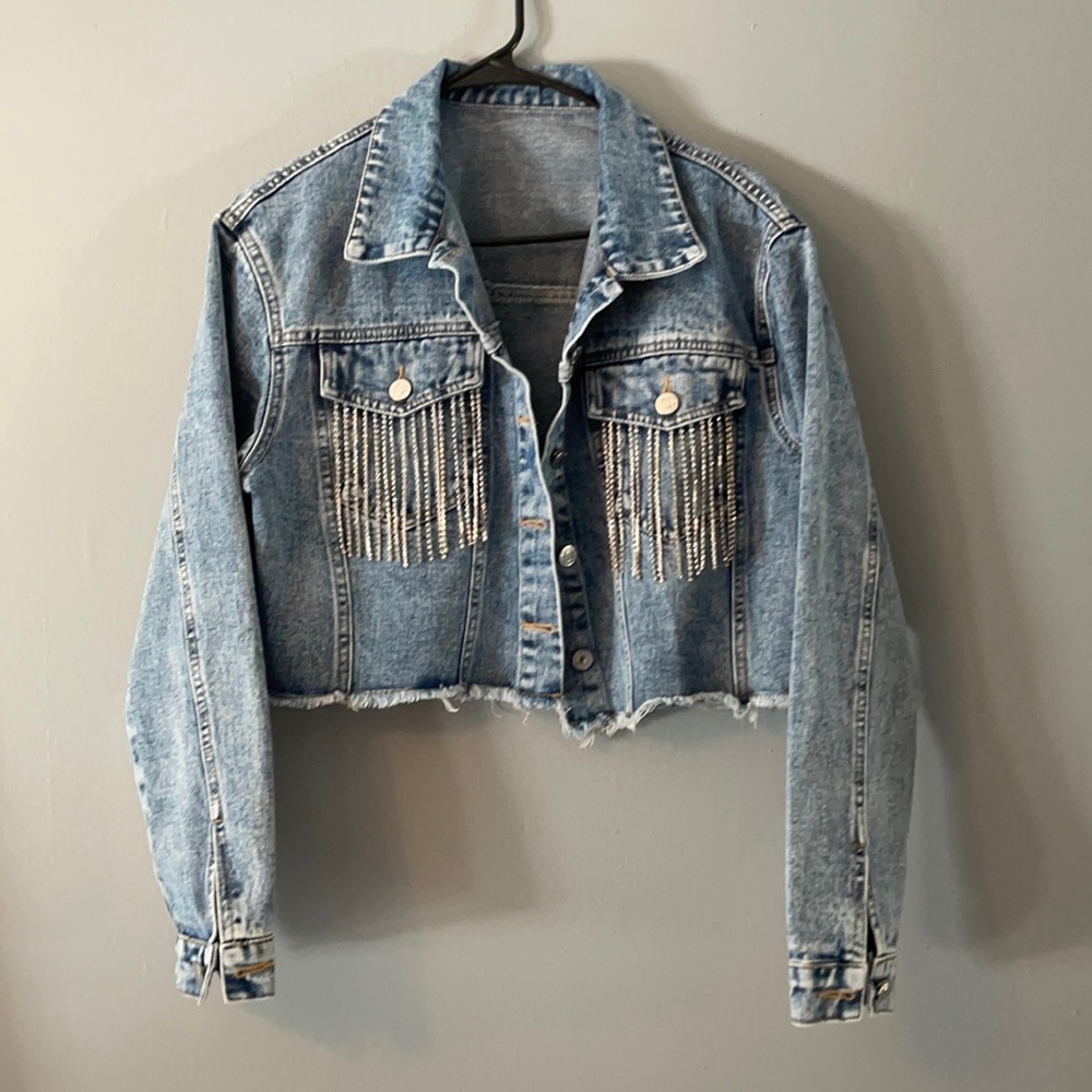 Nashville fringe cropped jacket